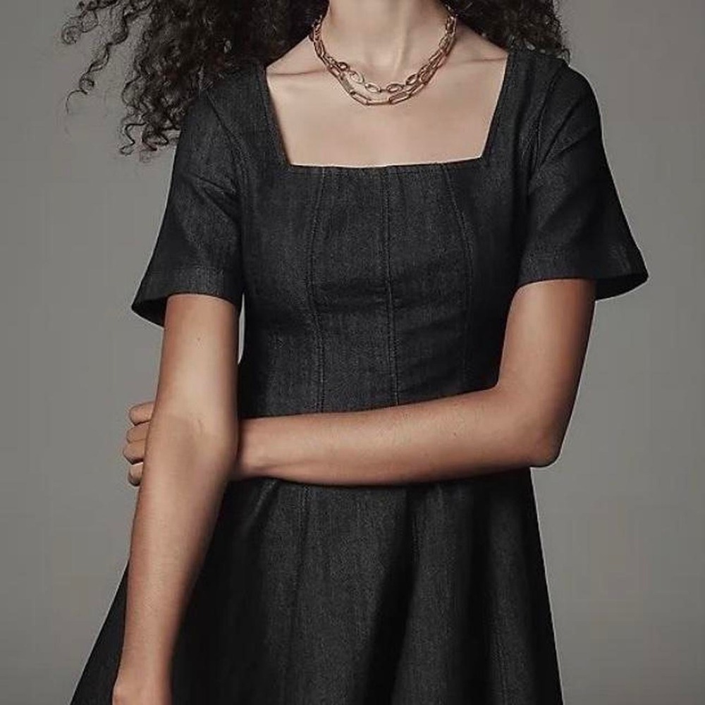 Pilcro denim square neck dress
